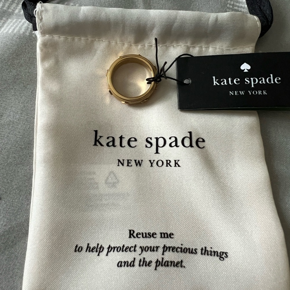 Kate Spade Gold-Tone Spade Ring
